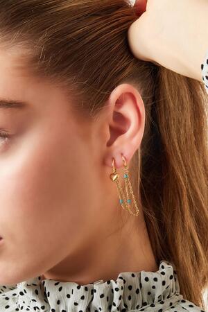 Boucles d'oreilles en acier inoxydable Turquoise h5 Image3